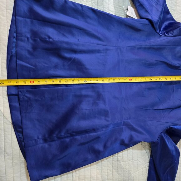 Eloquii Blue Satin Blazer, Skirt & Seq Plus 18 NWT - Picture 10 of 12